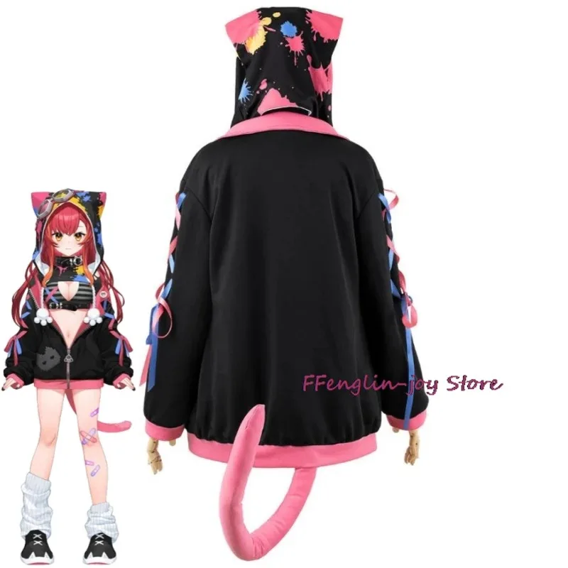 YouTuber VTuber Nekota Tsuna Virtual ESports Project VSPO أزياء تنكرية شعر مستعار مثير امرأة موحدة بدلة حفلات الهالوين كرنفال