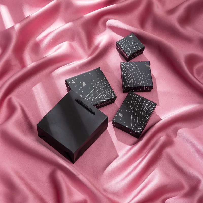 Customized. Cloud Tiandigai Jewelry Box Ear Stud Necklace Ring Bracelet Display Box Jewelry Box Small Box Packaging Box Set