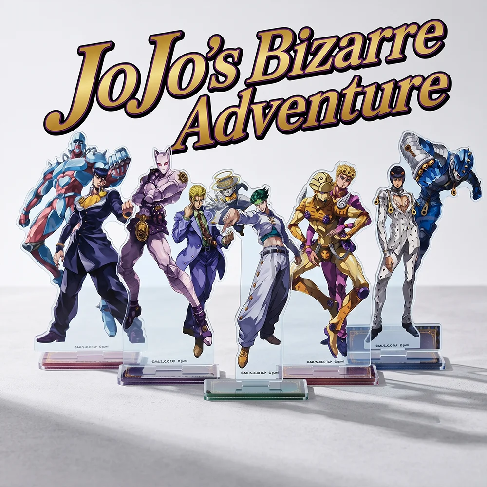 JoJo's Bizarre Adventure Jotaro Giorno 15CM Double Sided Acrylic Stand Keychain 2026 New Anime Stand Desk Decor Display Gift