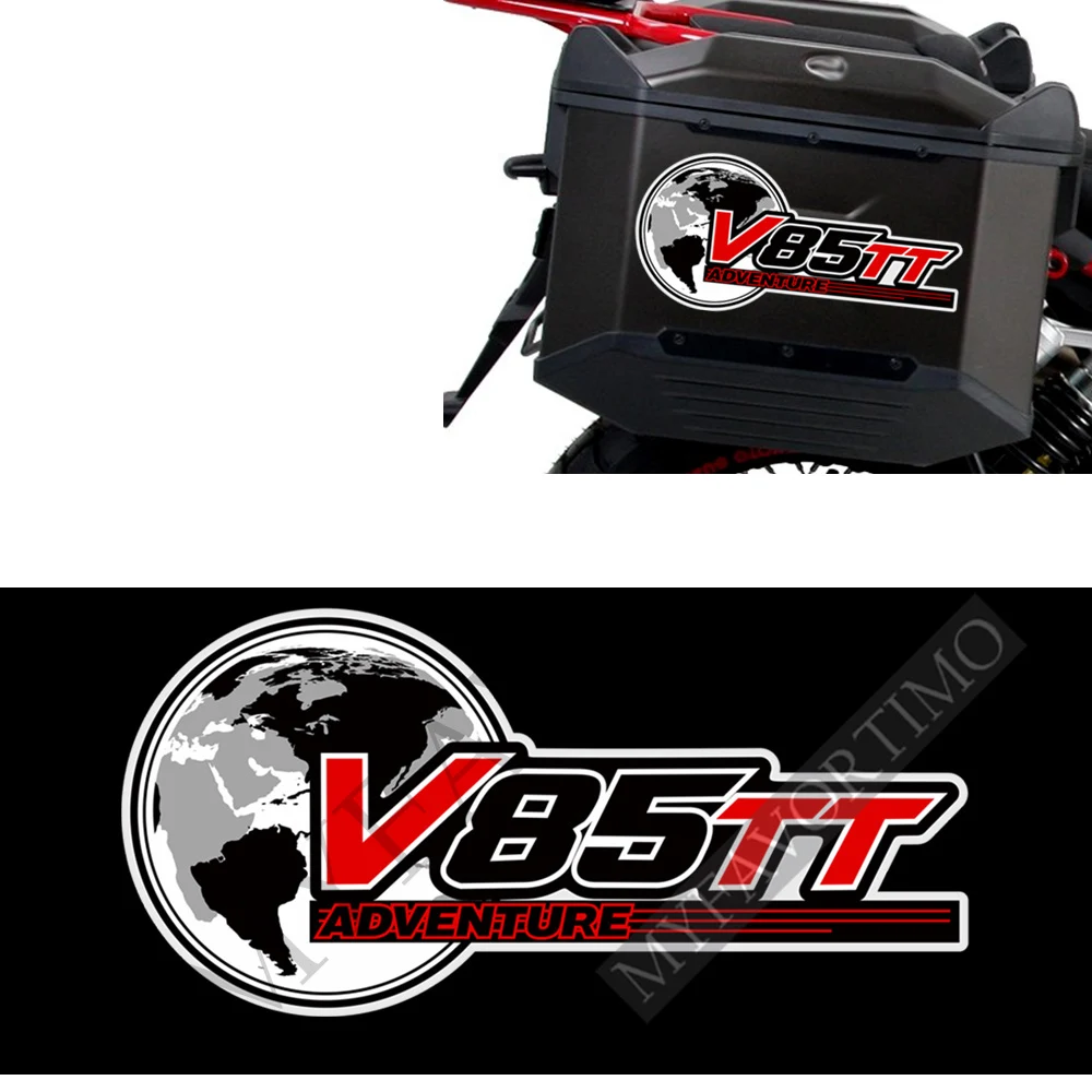 สำหรับ Moto guzzi V85TT V 85 TT เคสกระเป๋ารถจักรยานยนต์สติกเกอร์ท้ายรถสติกเกอร์ตกแต่งแฟริ่งตัว