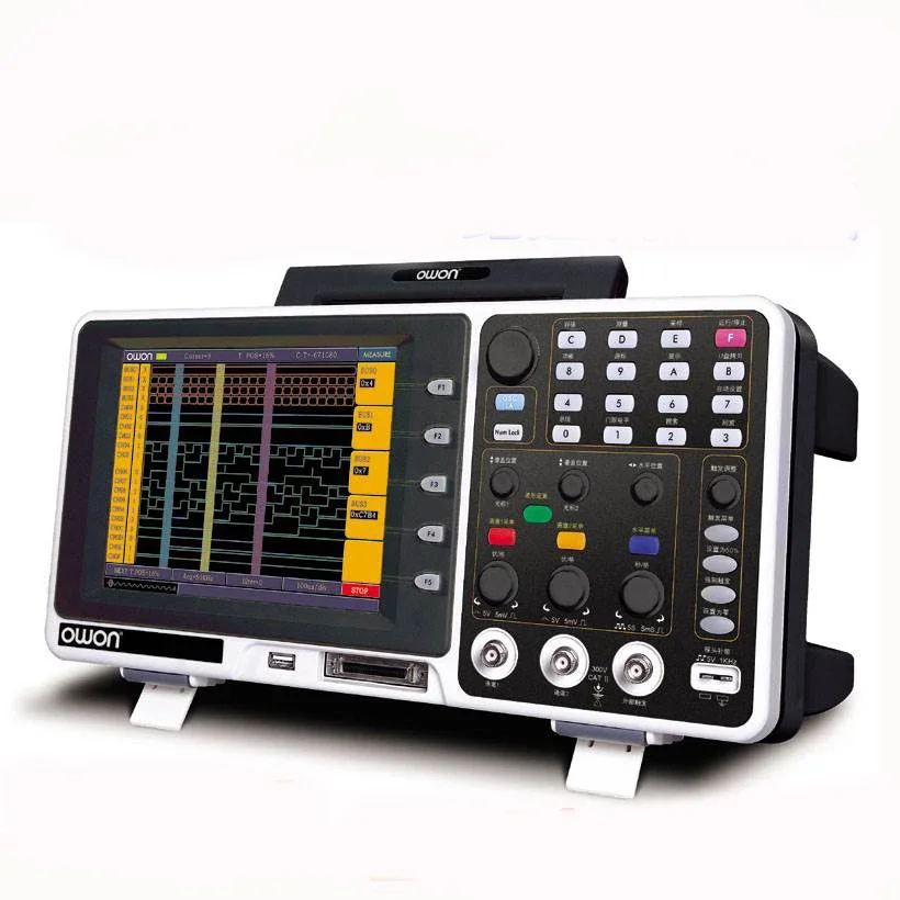 OWON MSO8202T محلل منطق راسم الذبذبات للإشارة المختلطة 200 ميجا هرتز 2ch GSa/s 2M 7.8''