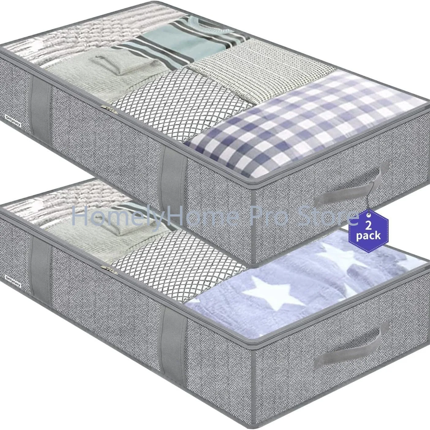 Non-woven bed bottom quilt storage bag, wardrobe clothes dustproof and moisture-proof finishing bag, foldable storage box