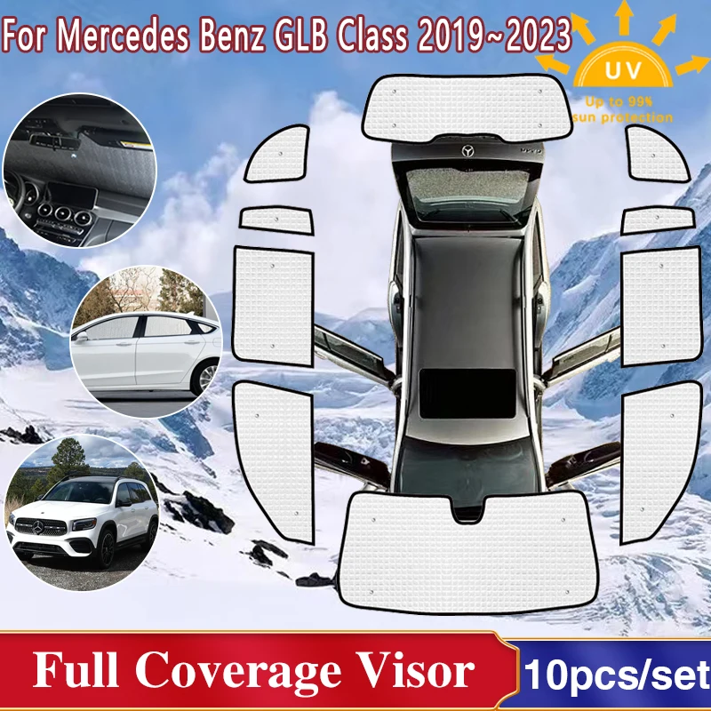 For Mercedes Benz GLB Class X247 2019~2023 GlB 180 200 AMG 250 35 4MATIC Car Windshield Sunshade Sun UV Window Visor Accessories