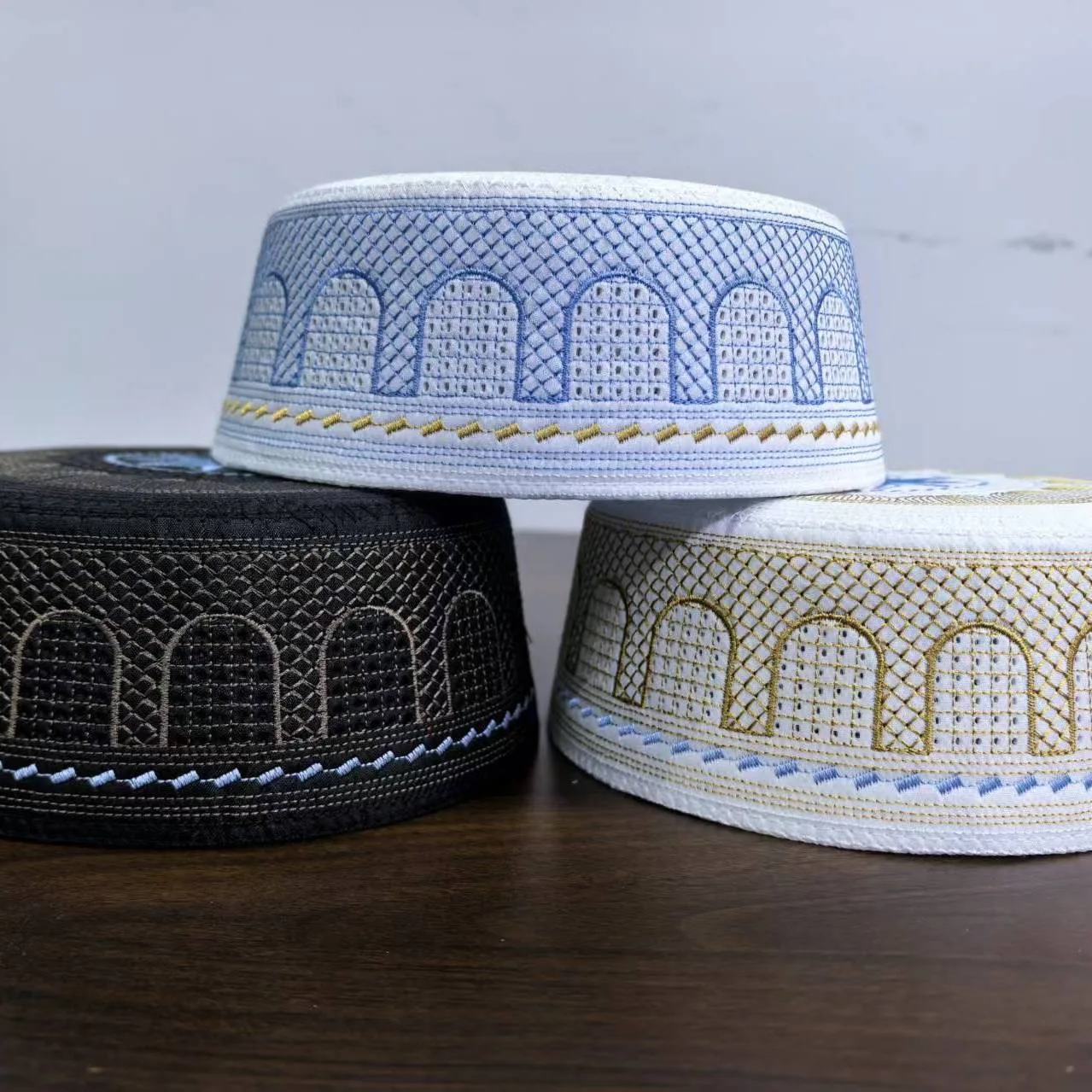 Muslim Caps For Men Clothing Prayer Hat Islamic Taqiyah Kufi Tax Products Kippa Turkish Modern Polyester Summer Mesh 03724
