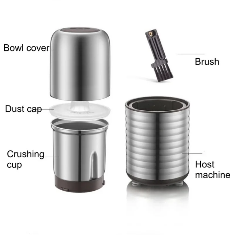 Stainless Steel Pulverizer Small-Sized Mixed Grains Grinding Mill Household Dry Grinding Chinese Herbal Medicine Grinding