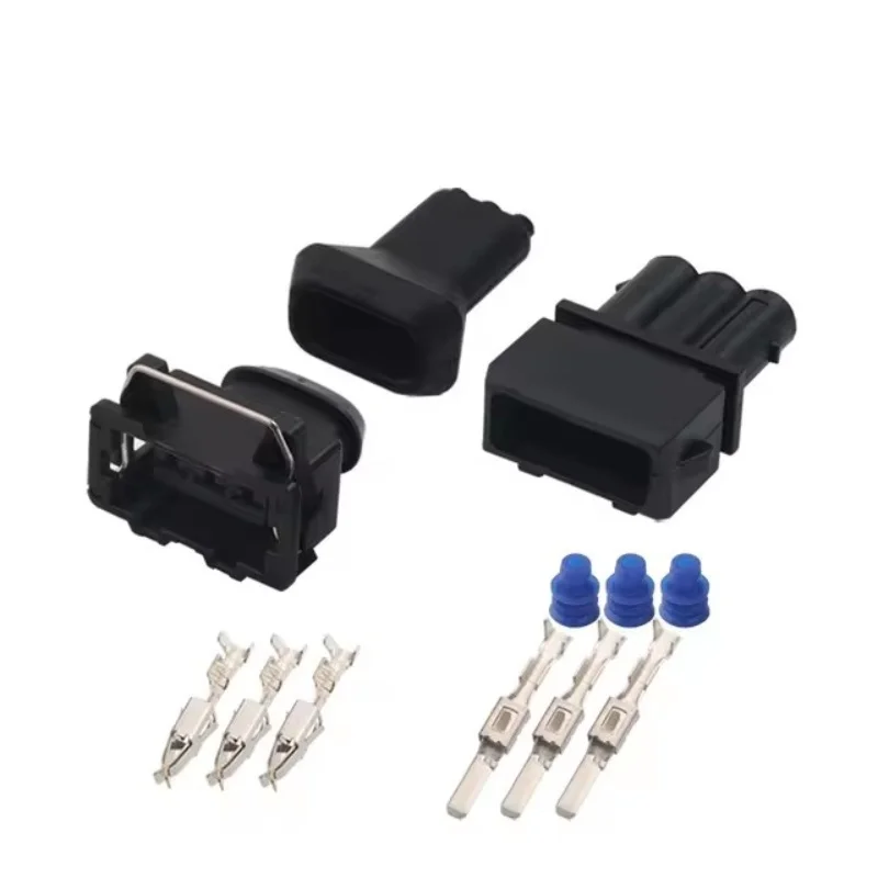 1 Set 3 Pin Way Automotive Waterproof Socket Plastic Housing Wiring Harness Electric Cable Connector Plug 357972763 For VW