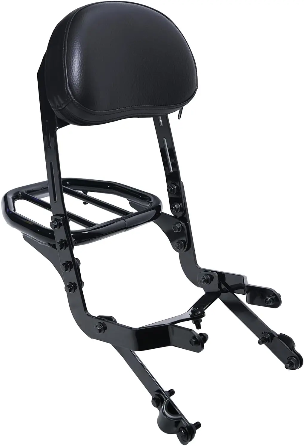 Adjustable Motorcycle Sissy Bar Backrest Cargo Rack Cushion Luggage Carrier 196cc 200cc Mini Trail Bikes Rear Seat Support