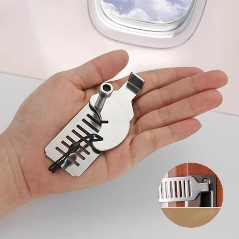 Piccoli fermaporta in acciaio regolabili per porta 83x30mm garantiscono sicurezza senza perforazione adatti a varie posizioni