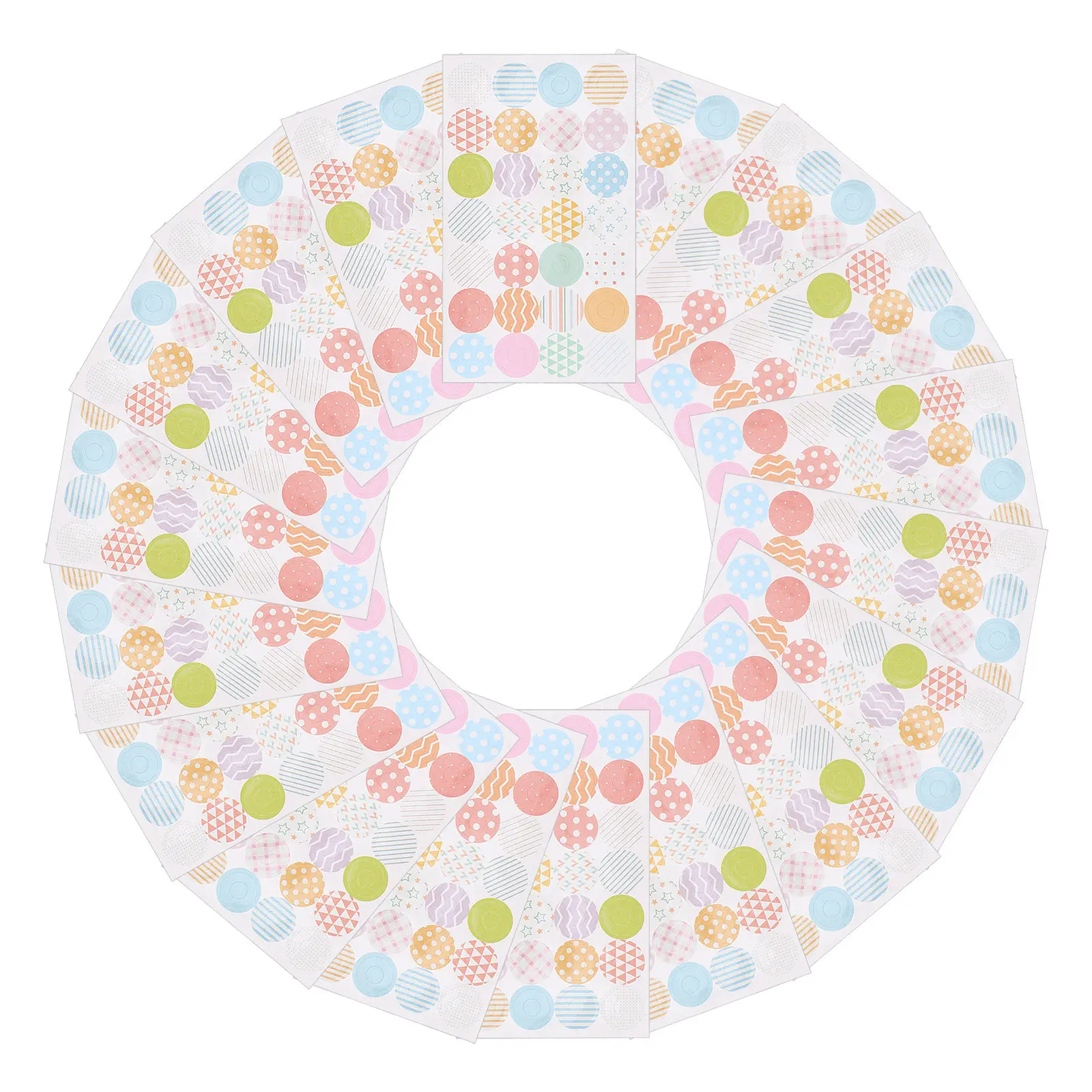

20 Sheets Decorative Hole Reinforcement Stickers Protective Paper Hole Punch Reinforcers for Calendars Binders Scrapbooks