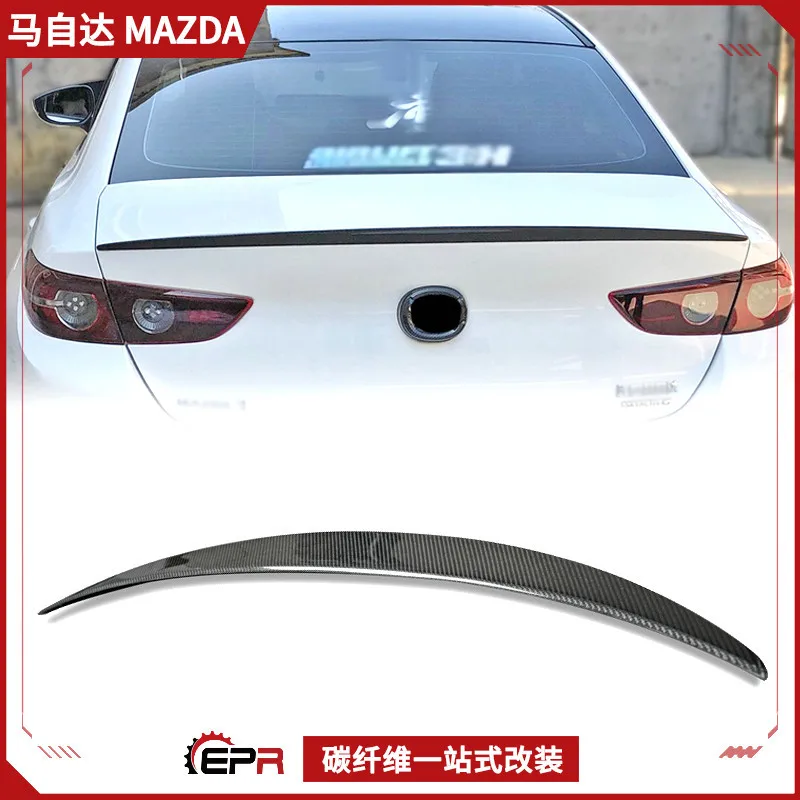 

Suitable for Mazda Mazda 3 Axela modification, carbon fiber fixed air small tail, non-destructive installation small pressure wi
