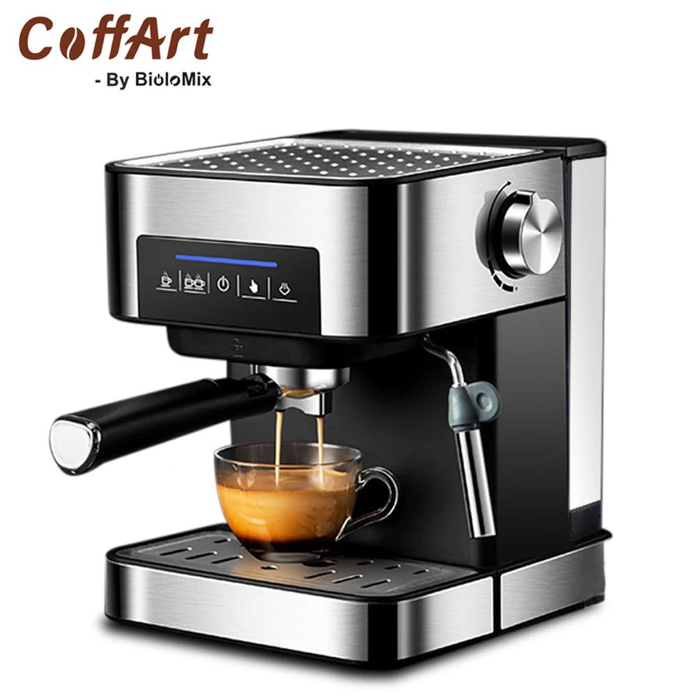 BioloMix-Máquina de Cafeteira Espresso Tipo Italiano, Bastão de Leite para Espresso, Cappuccino e Mocha, 20 Bar