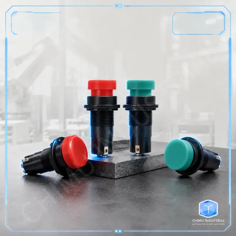 【CHIMU INDUSTRIAL】 for LA9 Push Button Switch 16mm Auto Reset Green Red DC