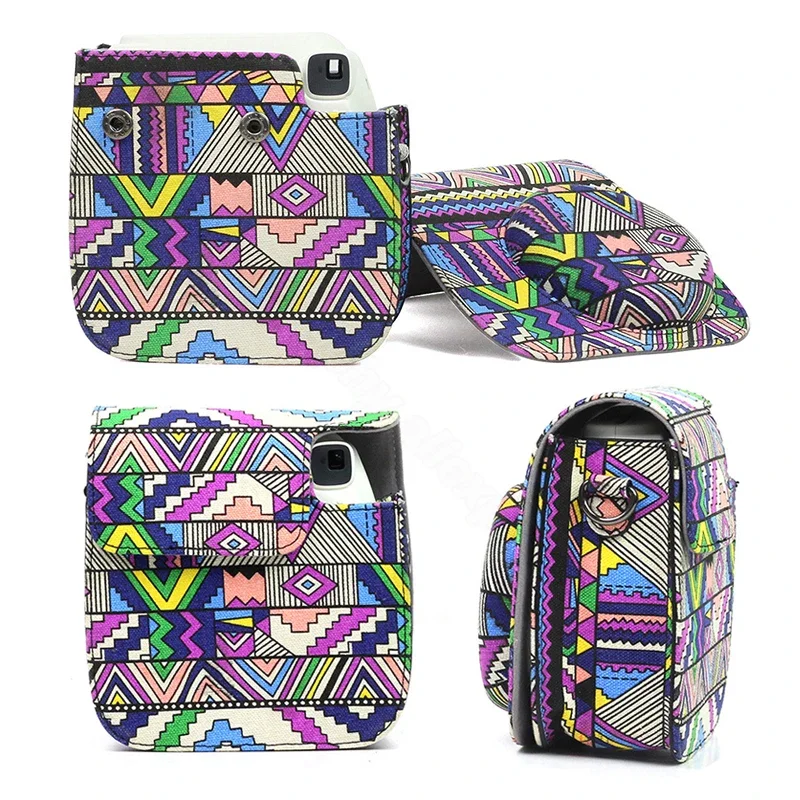 For Instax Mini 9/8 New Colorful Camera Protector Case Pouch Instant Film Camera Accessories Shoulder Strap Camera Cover Bag