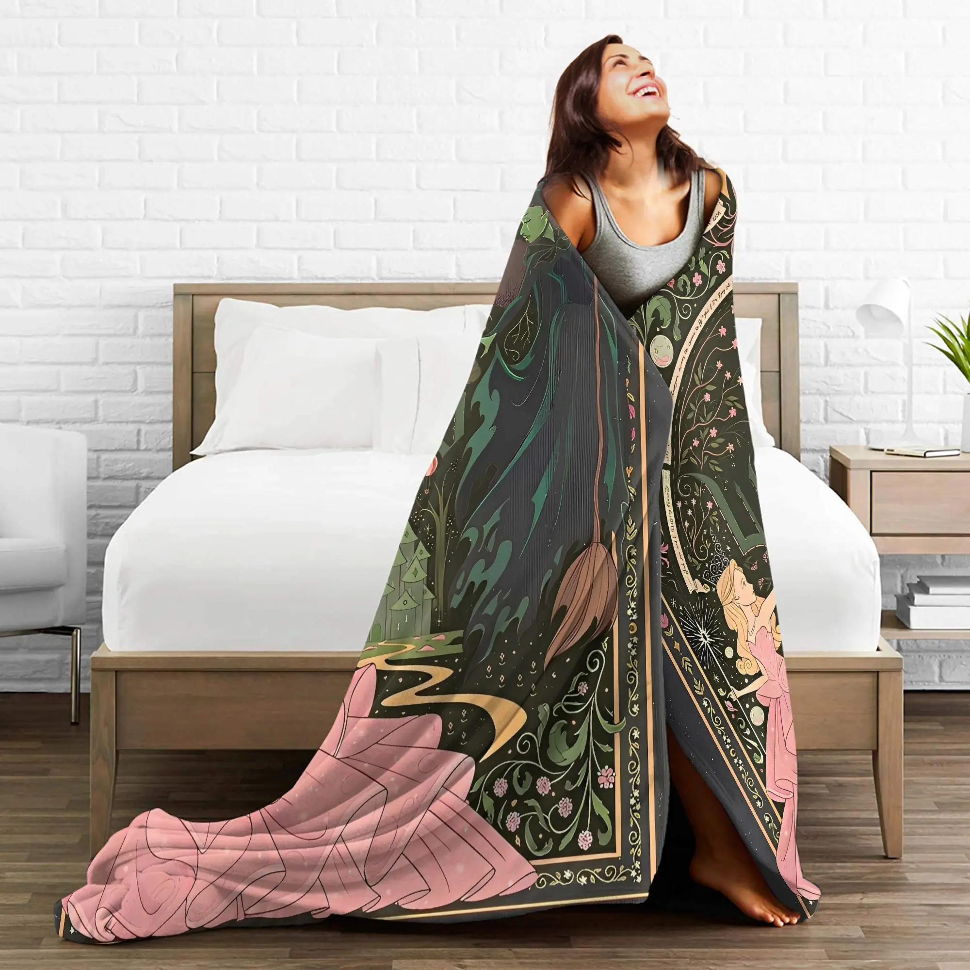 الشريرة 2 الفيلم الموسيقي غليندا المشارك البطانيات الدافئة أفخم رمي بطانية الرسم غرفة المعيشة الفانيلا المفرش أريكة غطاء سرير