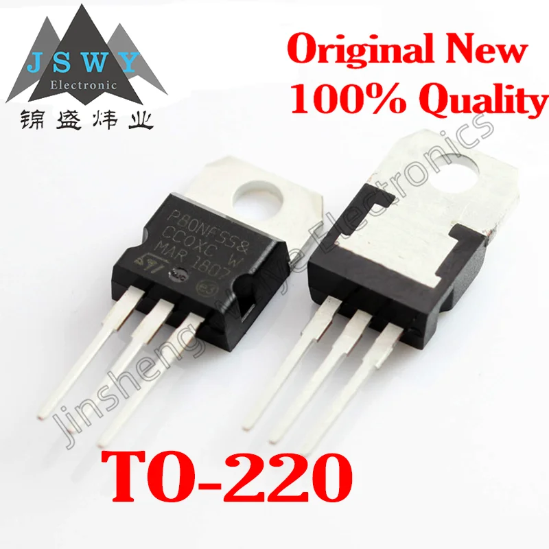 1~100PCS STP80NF55 80NF55 TO-220 Inverter EV Controller Effect MOS Tube Brand New Free Shipping