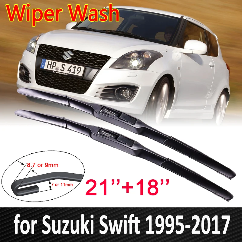 Auto Wischer Klingen für Suzuki Swift 1995 ~ 2017 Front Scheibenwischer Auto Zubehör 1996 1997 2000 2001 2010 2011 2014 2015 2016