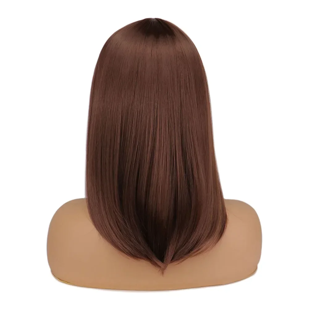 QQXCAIW الباروكات الشعر الاصطناعية شقراء مزيج اللون متموج الشعر بوب المرأة تأثيري الباروكات ألياف مقاومة للحرارة للنساء