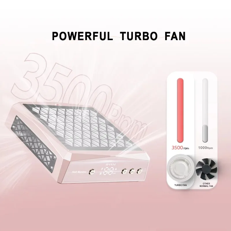 Nail Dust Collector Machine for Manicure Table Professional Dust Extractor for Salon Use