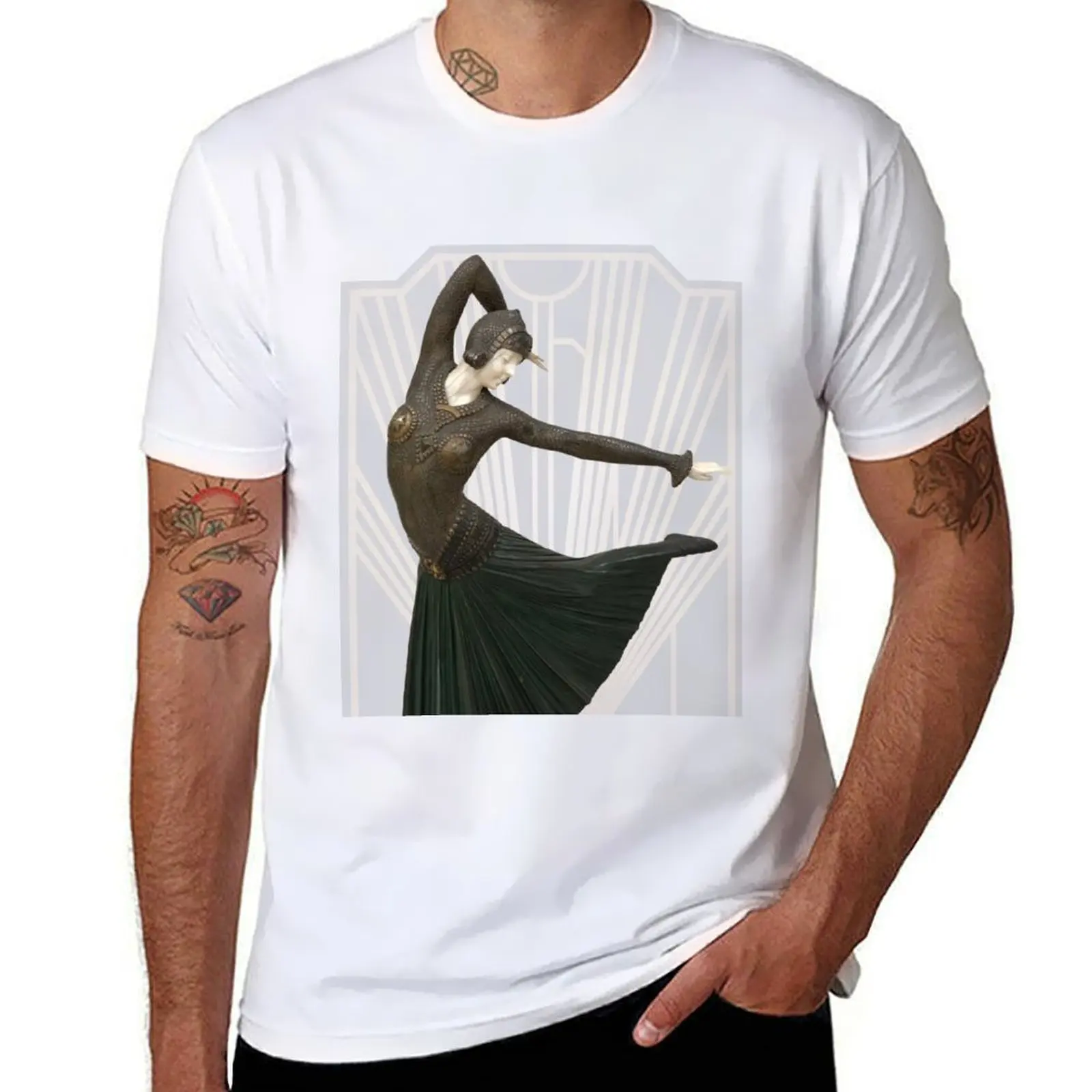 

Art Deco Dancer T-Shirt men t shirt cotton 100% anime t shirts for man T-Shirt