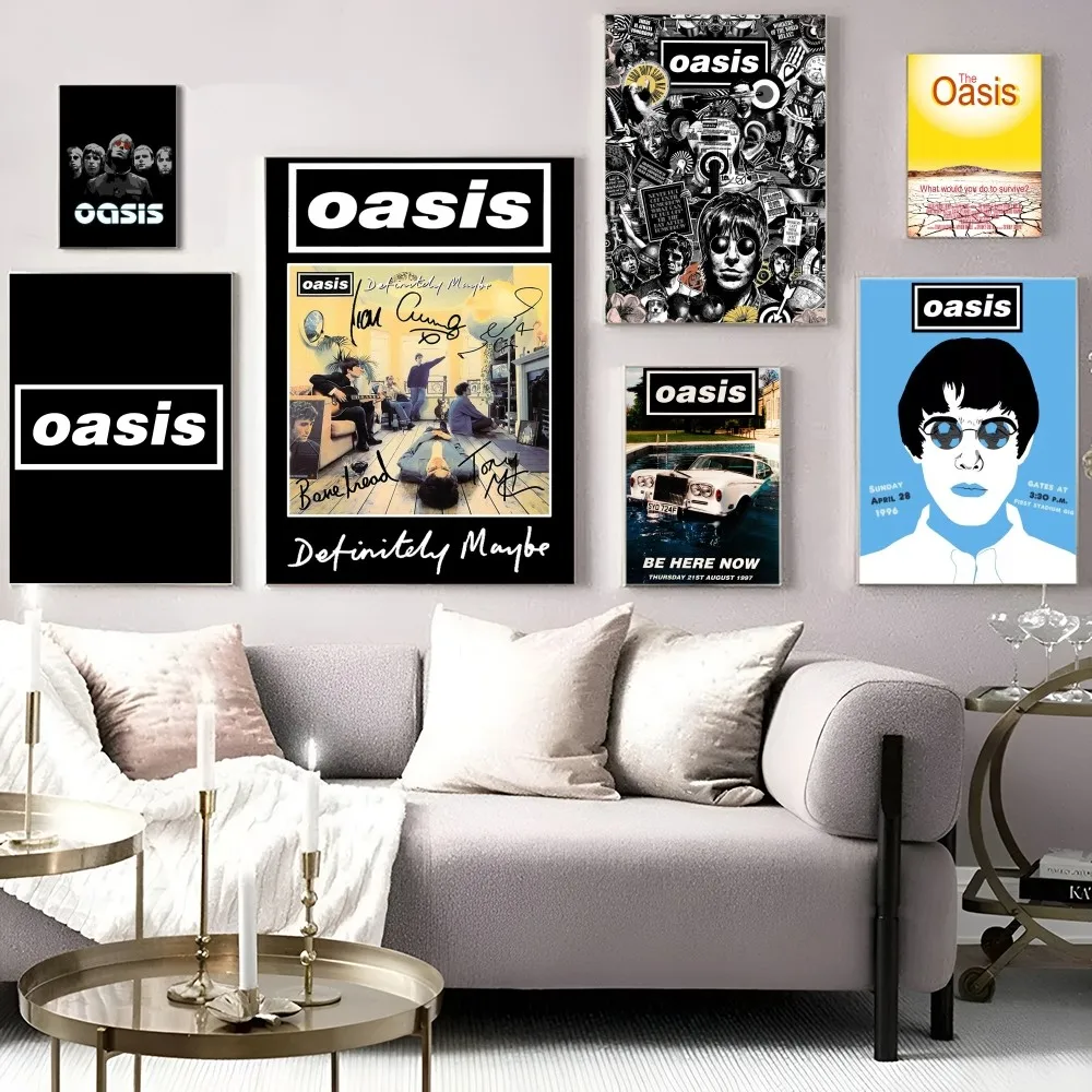 Band T-The R-Rain Cool O-Oasis Classic Vintage Posters Decoracion Painting Wall Art White Kraft Paper Kawaii Room Decor