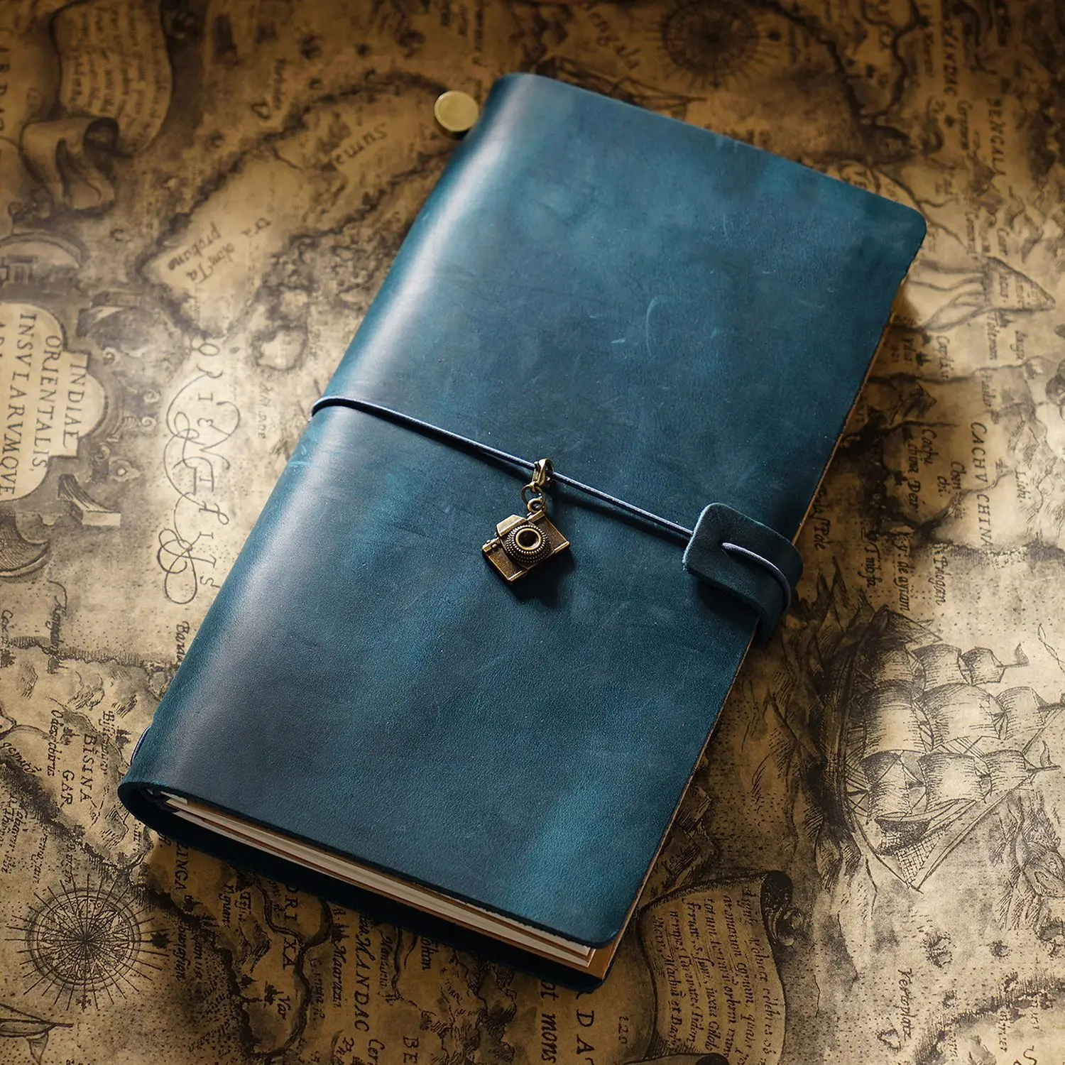 Diário de couro genuíno gravata corda retro notebooks a5 linha planejador bala pontilhada em branco papel nota livros viagem diy artesanal presente