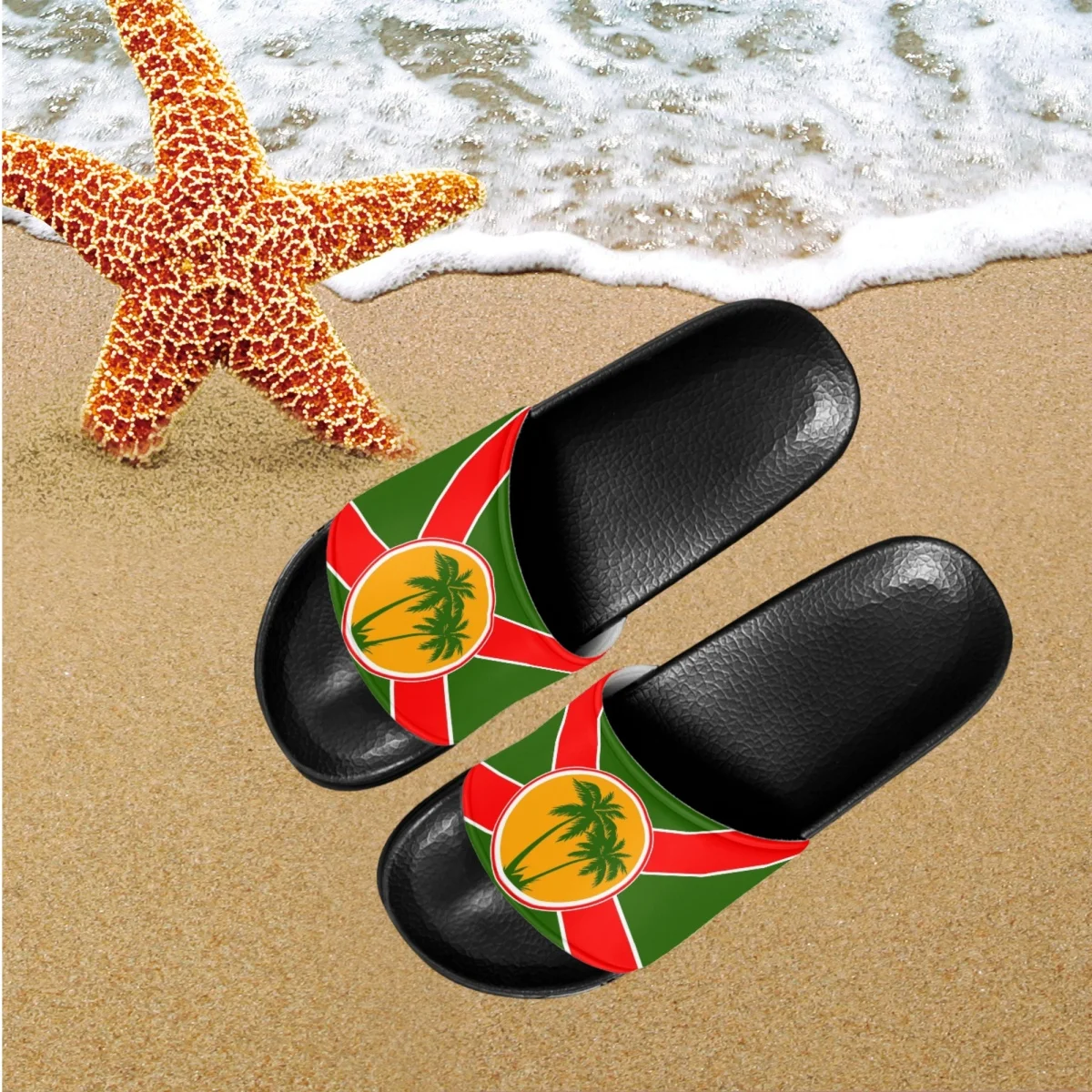 Print on Demand Summer Slippers Florida Flag Pattern Anti-slip Lightweight Women Home Slippers for Bathroom Comfortable Slides