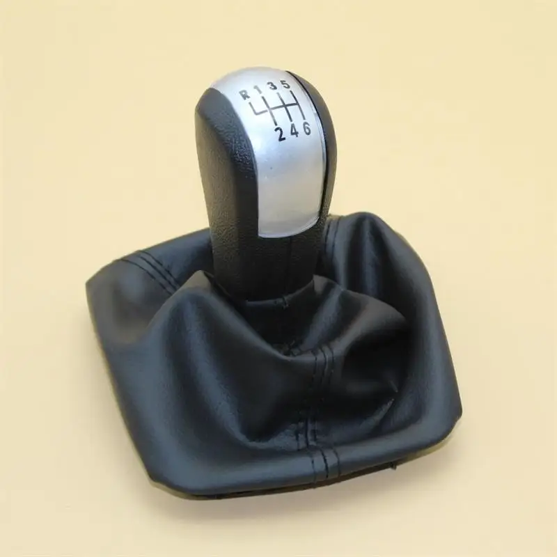 For Skoda Octavia 2 A5 A6 2004 2005 2006 2007 2008 2009 2010 2011 2012 2013 5 / 6 Speed Gear Lever Stick Shift Knob Leather Boot