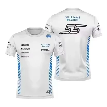 2026 Summer Williams Team T-shirt Carlos Sainz Formula One Alex Alben 2026 T-shirt Men Women Kids Fans Shirt 3d Printed T-shirt