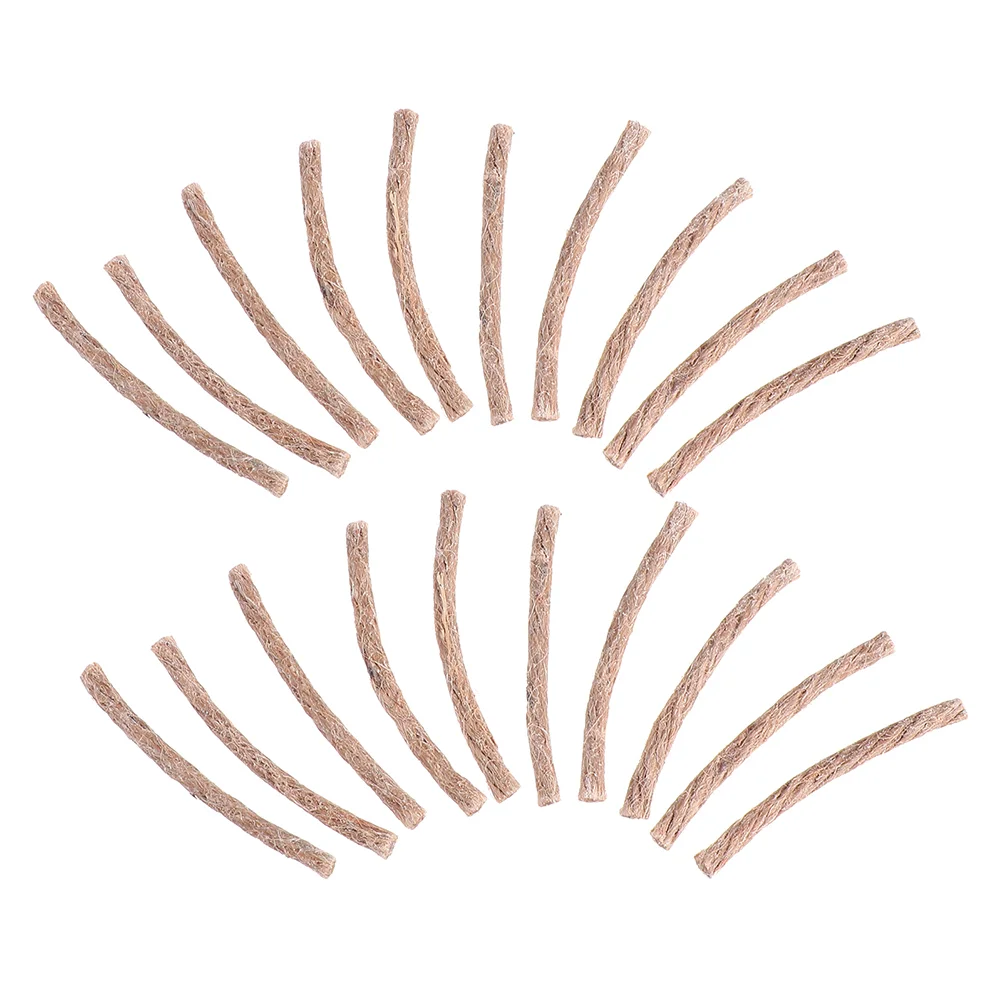 20 Pcs Survival Wick Lighter Kindling Lighters Hiking Rope Wax Fire Starter