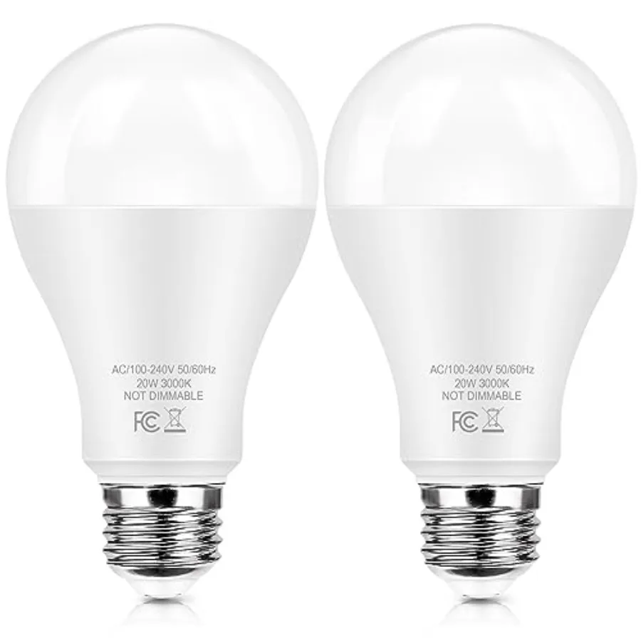 A21 150 Watt Equivalent LED Light Bulbs, 2200 Lumens Super Bright Light Bulbs, 20W LED Bulbs E26 Base, 3000K Soft White, Non-Di
