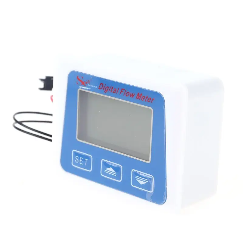 M17D Flowmeter Digital LCD Display Water Meter Flowmeter Rotameter Temp