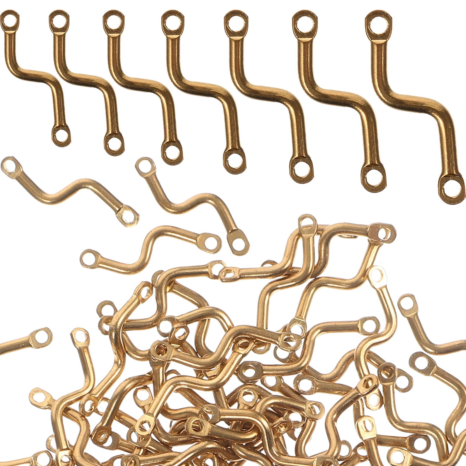 

150Pcs SShape Jewelry Making Links Brass Connectors Diy Necklace Charms Handcrafted Components