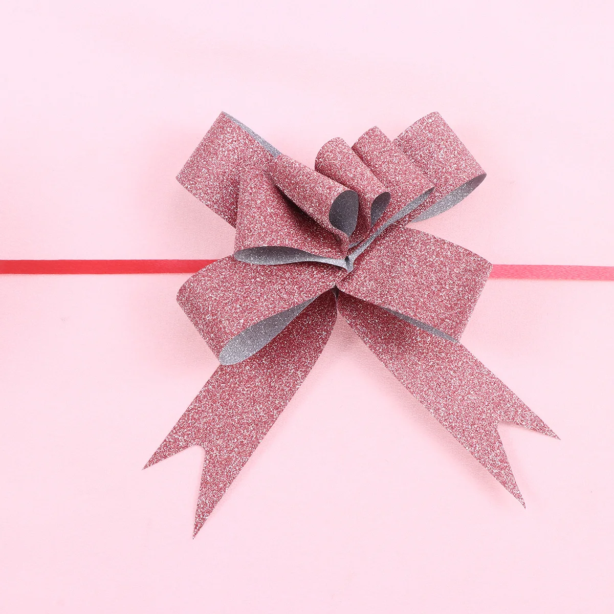 

100Pcs Assorted Colors 18Mm Glitter Butterfly Ribbon Pull Bows String Bows for Fruit Basket Holiday Wedding Home Decor