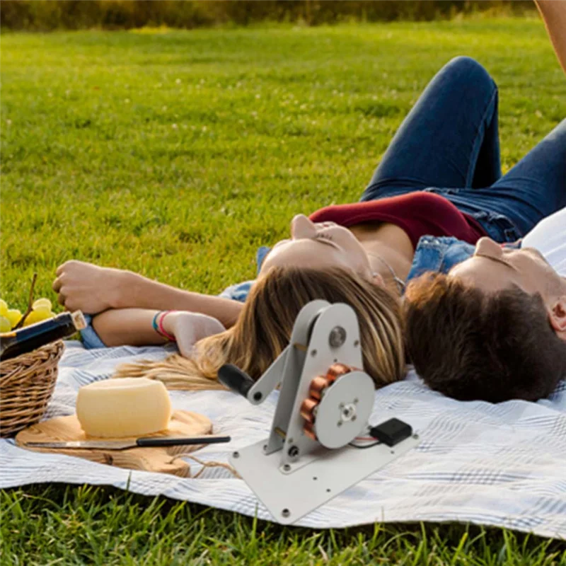 

AT48-ручной генератор с аварийной зарядкой через USB, 12 В, небольшой генератор мощности с постоянным магнитом для кемпинга на открытом воздухе