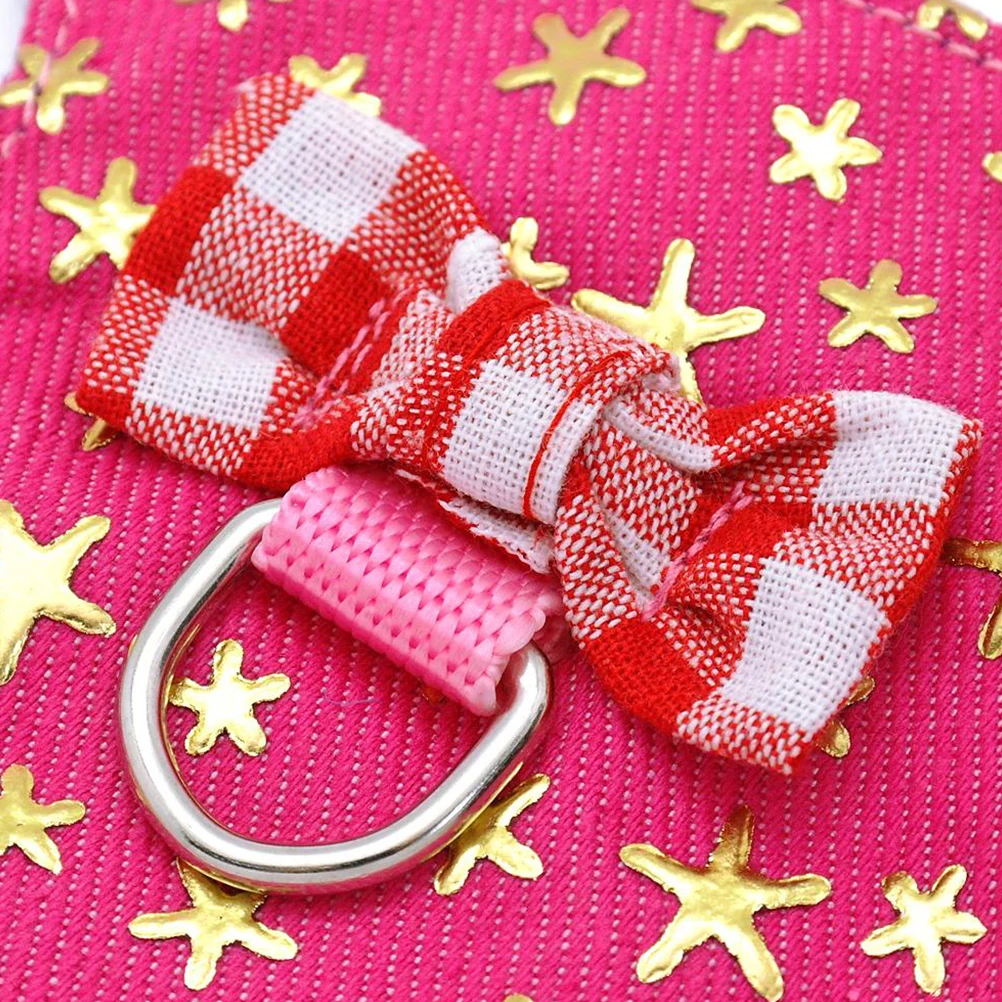 

Cute Pet Breathable Mesh Fabric with Leash Small Pet Lightweight Comfortable for Hamster Rabbit Bow Strap