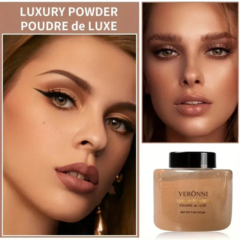 طقم بودرة وفرشاة للأساس والضبط ، جميع طبقات البشرة ، تحكم في الزيوت ، كونسيلر ، تشطيب يدوم طويلاً ، مكياج للوجه ، 3 في 1 #5