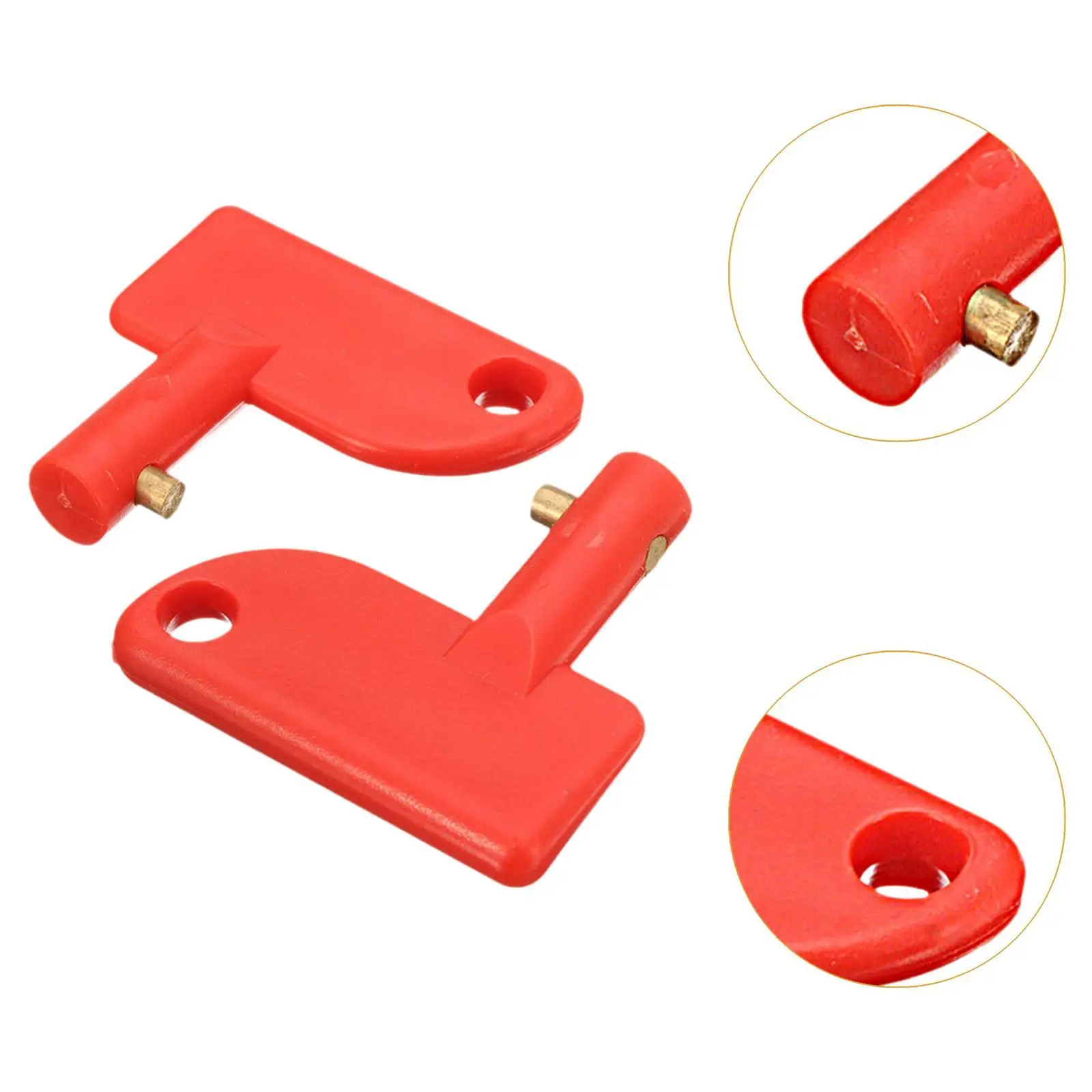 2Pcs Generic Battery Disconnect Keys Replace Parts for Car Truck Auto