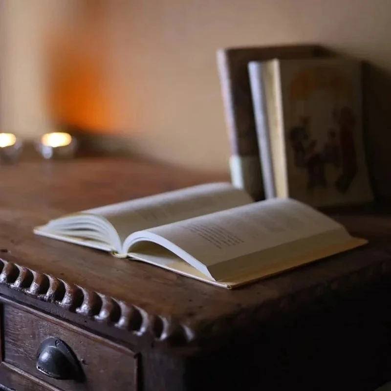 X0 Tavolo da scrittura retrò americano in legno massello, casa moderna e semplice, cassettiera, camera da letto, casa, lusso leggero