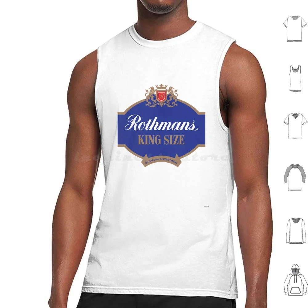 Rothmans King Size Cigarettes Logo Tank Tops Vest Sleeveless Cigarettes Smokes Pack Of Squares Mods Ska Boy Rude Boy English