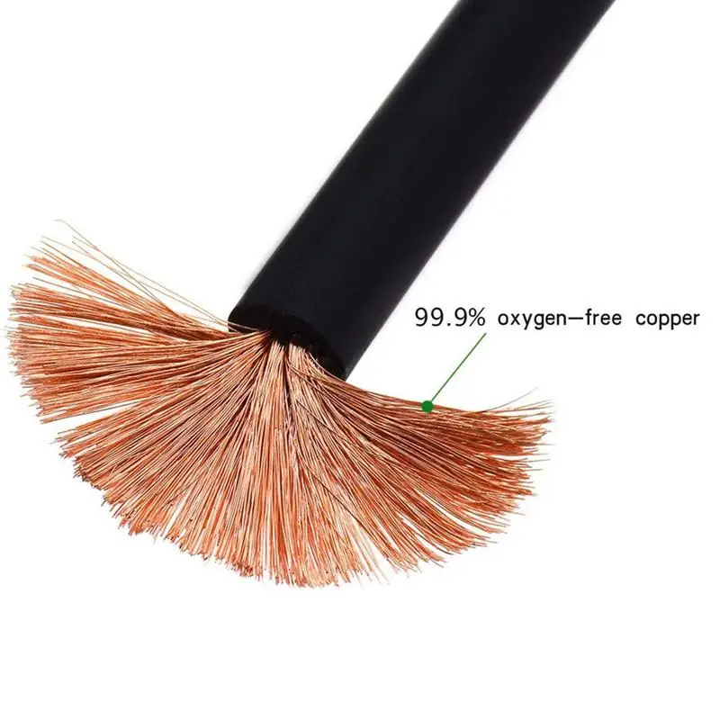 Soft Battery Cable Silicone Wire 5AWG Stranded Tin-plated Copper Wire With M6 M8 M10 Lug For Inverter Car Solar Accessories