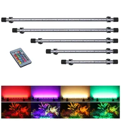 RGB Aquarium light 19-58cm Remote control diving lamp Colorful lamp 90-260v lamp for plants Fish tank essential Amphibious use