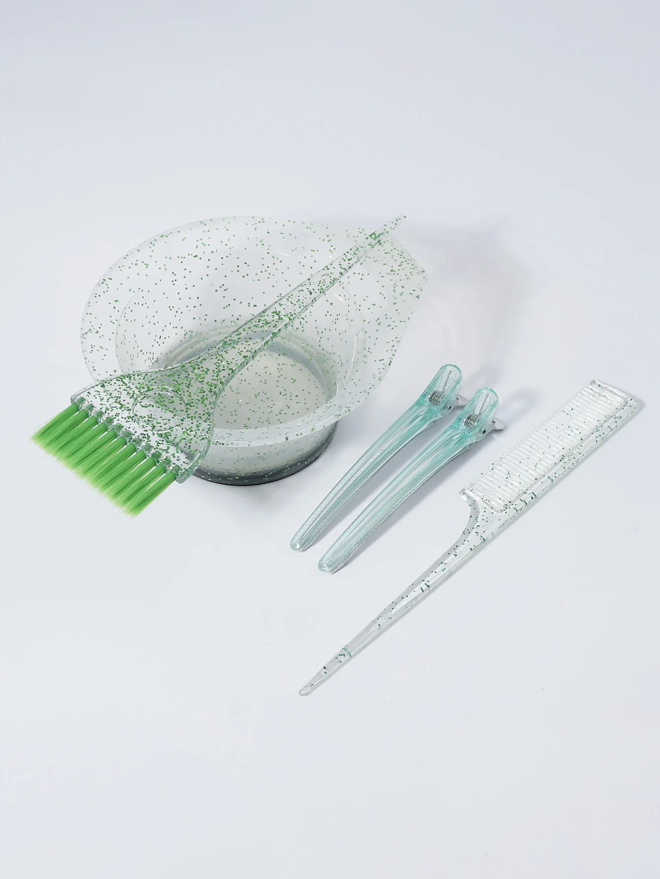 5 pieces/set hair dye brush bowl and pointed tail comb hair clip hair dye brush bowl hair dye set Special for real hair wigs ﻿