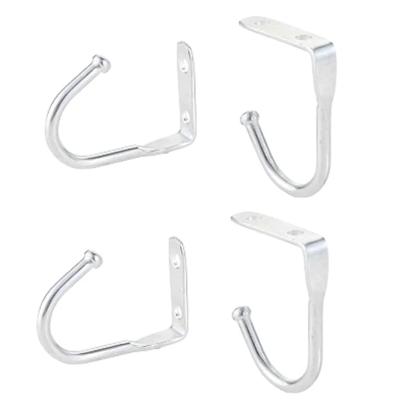 4Pcs Zinc Alloy Single Prong Hook Multi-Purpose Ceiling Hooks Bedrooms Bathrooms Kitchen Wall Hanger Coat Hat Towel Storage Rack