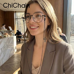 Fashion Pendant Glasses Chains Cross Heart Star Flower Eyeglasses Sunglasses Spectacles Metal Chain Holder Cord Lanyard Necklace
