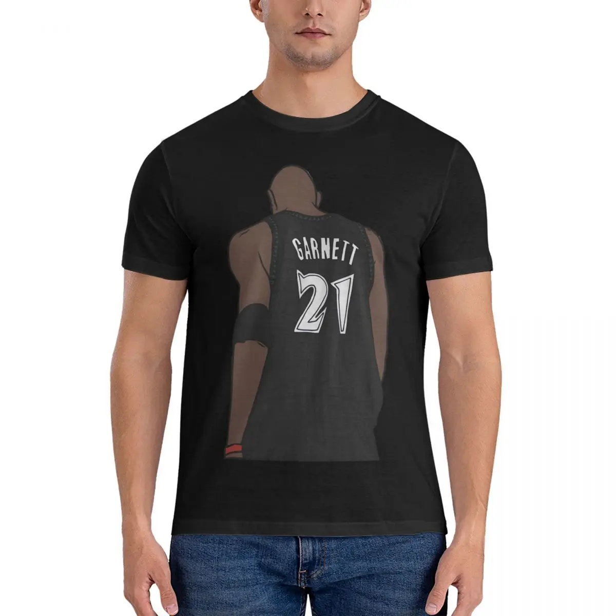 Back-To T Shirts Men's Pure Cotton Unique T-Shirt Crew Neck Kevin Garnett Tees Short Sleeve Clothes Birthday Gift