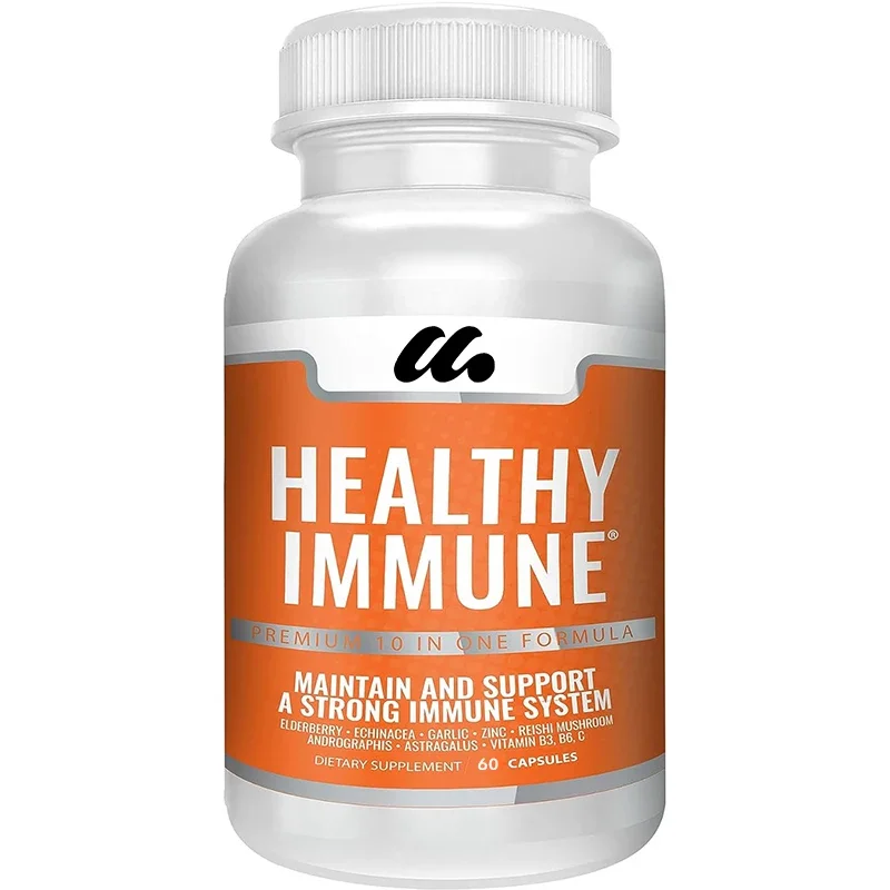 

Healthy immunity - elderberry, zinc, echinacea, lingzhi, vitamin C, etc. - non GMO, gluten free -60 capsules