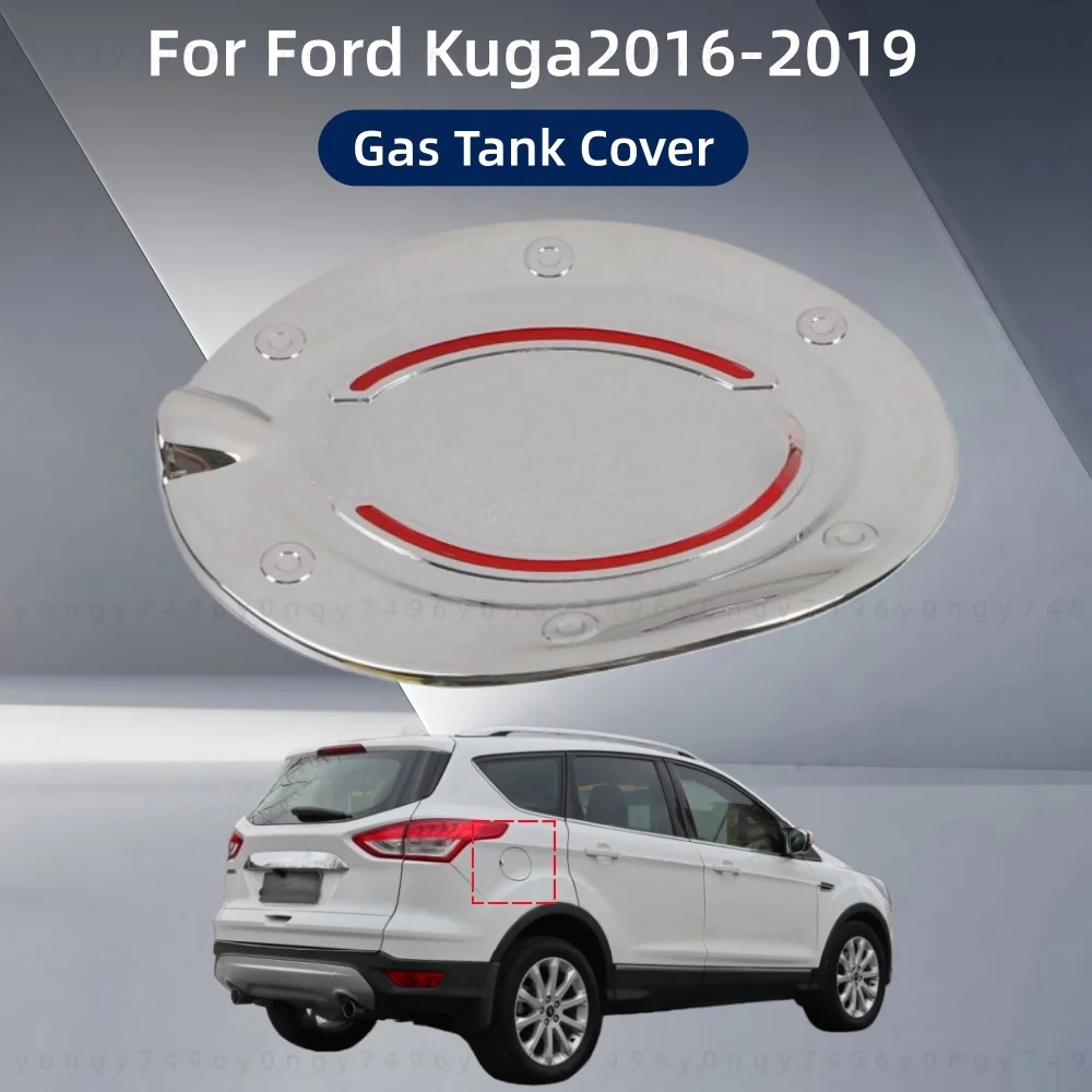 

Car Upgrade ABS Stickers Styling Accessories Gas Tank Cover Trim Paste Style For Ford Kuga 2016 2017 2018 2019 Decoration
