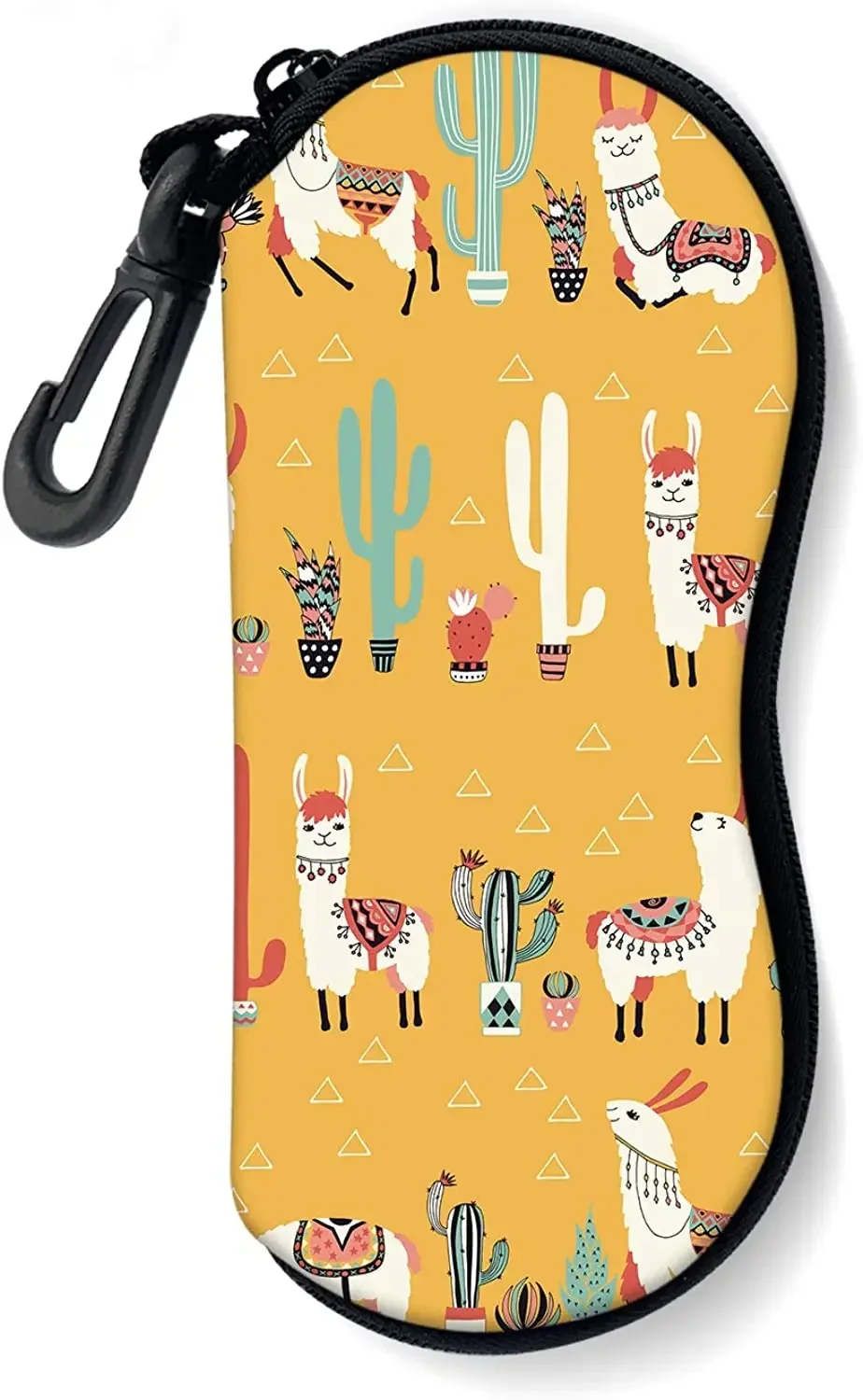 

Мягкий чехол для солнцезащитных очков желтого кактуса с карабином, сверхлегкие неопреновые очки на молнии