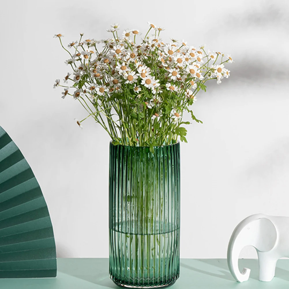 

1Pcs Striped Glass Vase Light Size Nordic Style Modern Decorative Flower Arrangement Bottle for Home Hotel Water Plant
