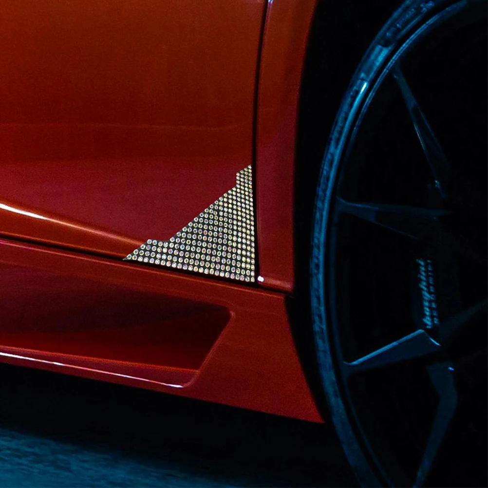 

8 Pcs Car Door Protective Film Bling Rhinestone Guards Strip Automotive Edge Protector